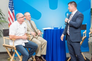 Stann speaks at DC ceremony where the Walmart Foundation issued a $1 million grant to Hire Heroes USA. Robert took part in the festivities, hosting a cooking challenge.