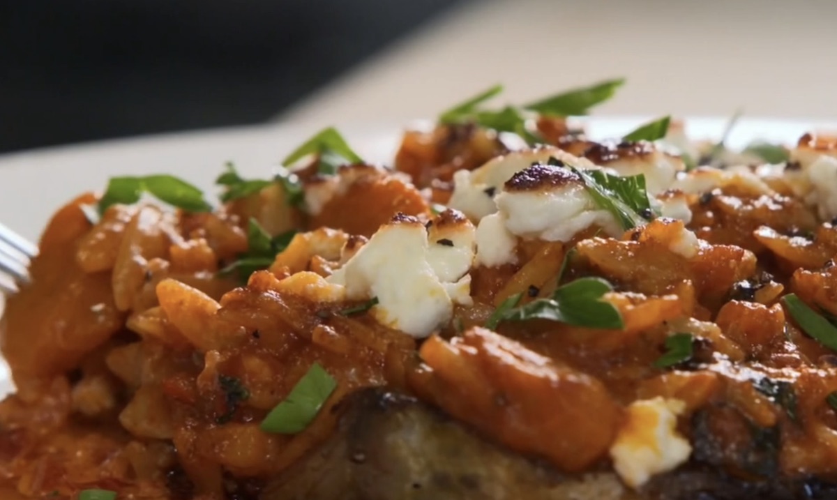 Eggplant with Orzo and Vegetables Featured Image