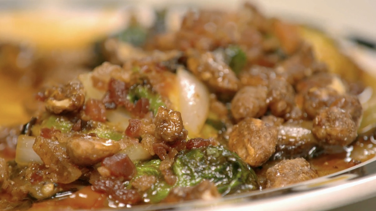 Brussels with Bourbon Pecans and Bacon Featured Image